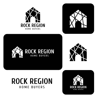 Rock Real brand identity brand logo branding construction design home buyers home repair house icon logo logo design logo identity logo mark logotype mortgage property real estate rent tenant visual identity