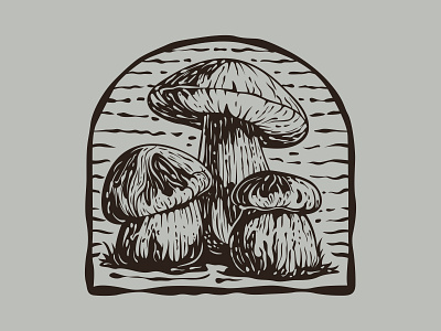 Mushroom aesthetic branding creative design dribbble illustration logo logos mushroom vintage