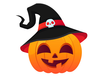 Halloween pumpkin with witch hat animation character development childrens illustration design element element for your project halloween halloween design halloween holiday halloween pumpkin illustration motion graphics pumpkin pumpkin design pumpkin with face pumpkin with hat scary pumpkin scull vector illustration witch hat