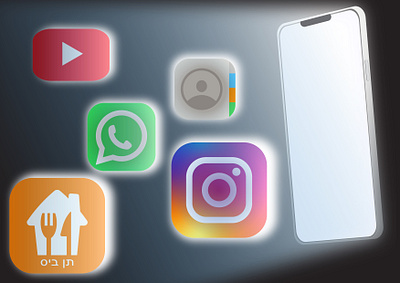 When Apps Become Your Reality adobe adobe illustrator ai android application apps contacts design graphic design illustration instagram iphone life logo phone reality social media ten bis whatsapp youtube