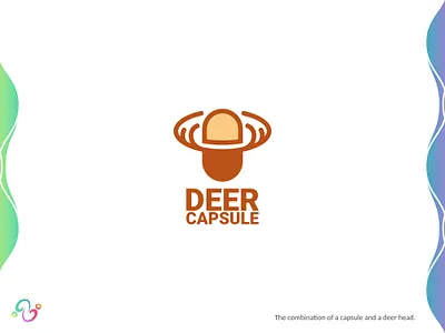 Deer Capsule Logo animal antler brand design brand designer capsule deer hospital logo design logo designer logo for sale logo idea logo inspiration logomark logotype medical medicine pill reindeer wildlife zzoe iggi