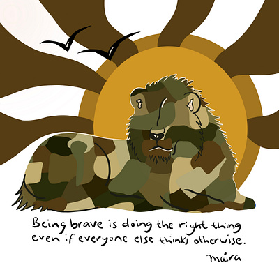 Be Brave animal art brave bravery camouflage design digital digital painting digital design graphic design illustration wildlife