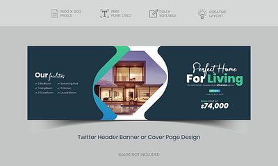 Twitter Header Banner or Cover page Design-1 branding graphic design twitter header ui