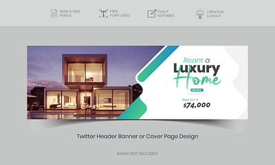 Twitter Header Banner or Cover page Design-4 ui