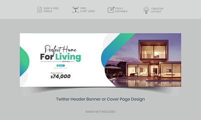 Twitter Header Banner or Cover page Design-6 ui