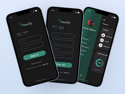 Storely Task Management ios App Design branding design illustration ios landing page mobile restaurant website tasks todo ui ui design uiux ux web design web template