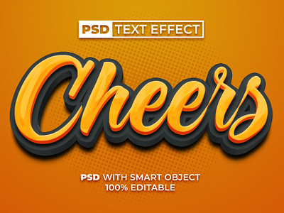 PSD 3D Orange Text Effect Style 3d design editable effect font lettering modern orange photoshop psd style summer text type typeface typography