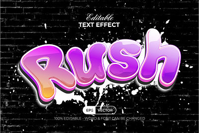 Graffiti Text Effect Style art colorful design editable effect font graffiti lettering modern street style text type typography