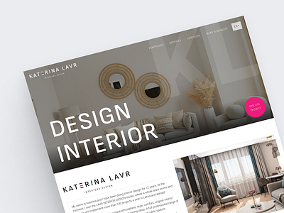 Design concept for an interior design studio design ui visual design webdesign