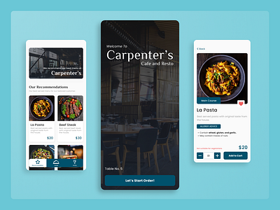 Case Study - Café Menu Web Application case casestudy delivery app design food order mobile mobileapp mobiledesign portfolio ui
