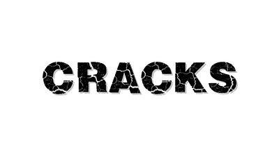 Cracks: Black & White Text Meaningful Logo series 3d animation banner ads brand branding design graphic design illustration logo motion graphics social media design thekishanmodi ui vector