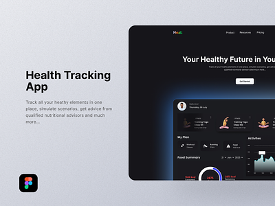 Health Tracking App app appdesign clean dribbblers graphic design gym health app product design tracking app tracking ui ui userexperience userinterface women yoga