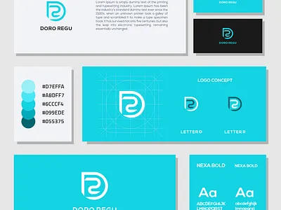 DR monogram app branding design graphic design icon illustration logo vector