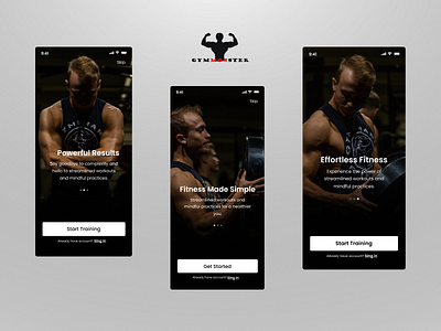 GymMonster Fitness app/ Ux/Ui app app design mobiedesign mobile productdesign ui uidesign ux uxdesign uxui