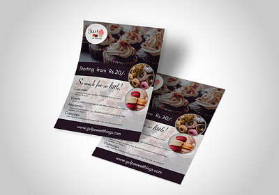 Branding - Flyer Design for a Cake Shop branding design flyer flyerdesign graphic design illustration illustrator logo logodesign mockup photoshop vector