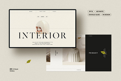 Interior Presentation Template #1 app branding design graphic design illustration logo typography ui ux vector