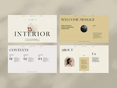 Interior Presentation Template #2 app branding design graphic design illustration logo typography ui ux vector