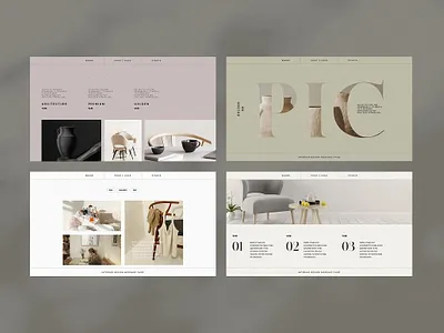 Interior Presentation Template #4 app branding design graphic design illustration logo typography ui ux vector