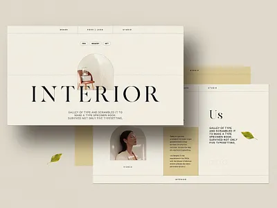 Interior Presentation Template #6 app branding design graphic design illustration logo typography ui ux vector