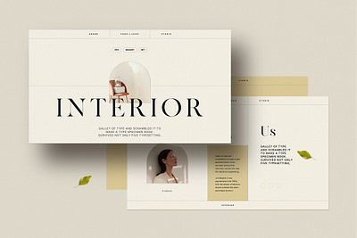 Interior Presentation Template #6 app branding design graphic design illustration logo typography ui ux vector