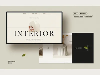 Interior Presentation Template #7 app branding design graphic design illustration logo typography ui ux vector