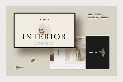 Interior Presentation Template #7 app branding design graphic design illustration logo typography ui ux vector