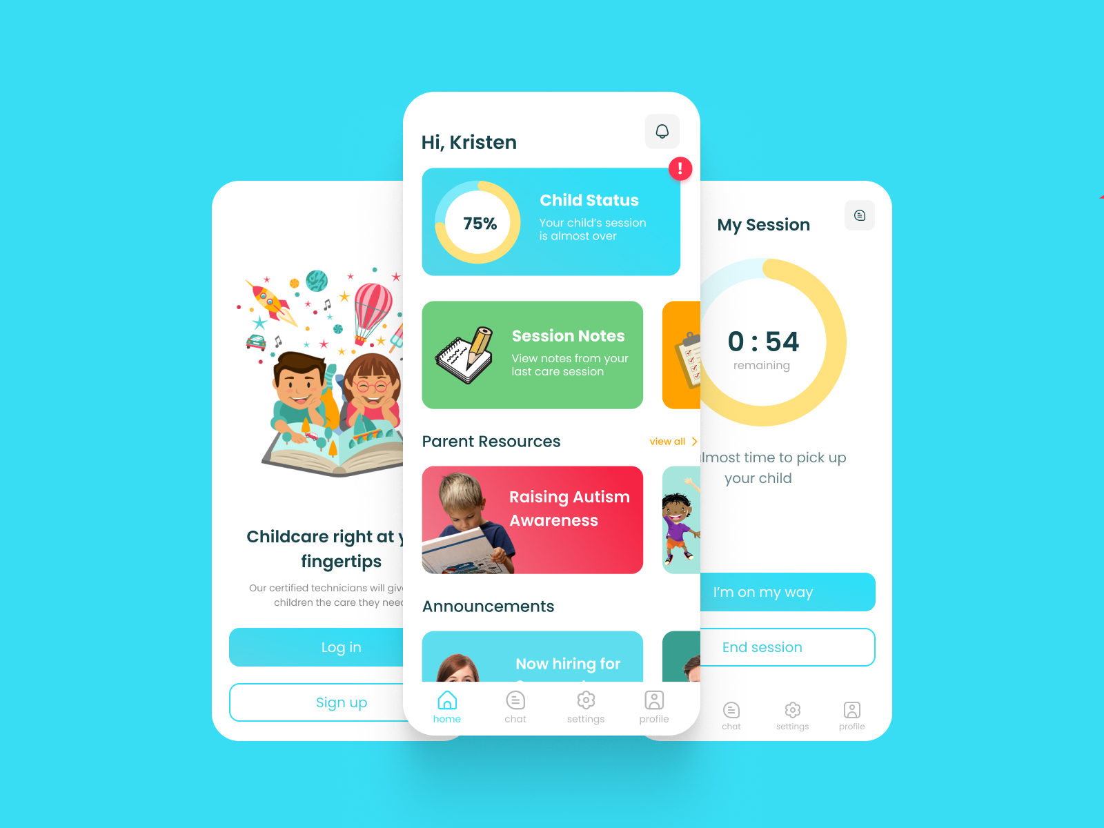 Daycare app revision by Lance Warshawsky on Dribbble