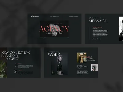 Agency Portfolio PowerPoint Template #2 app branding design graphic design illustration logo typography ui ux vector