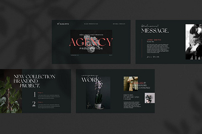 Agency Portfolio PowerPoint Template #2 app branding design graphic design illustration logo typography ui ux vector