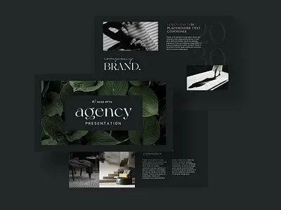Agency Portfolio PowerPoint Template #6 app branding design graphic design illustration logo typography ui ux vector