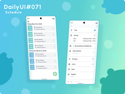 Daily UI Challenge #071 || Schedule by Blanche Peralta on Dribbble