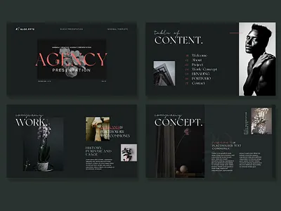 Agency Portfolio PowerPoint Template #7 app branding design graphic design illustration logo typography ui ux vector