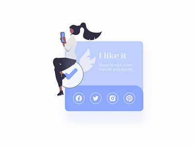 Social Share | Daily UI Challenge 010 3d animation branding dailyui graphic design logo motion graphics typography ui ux