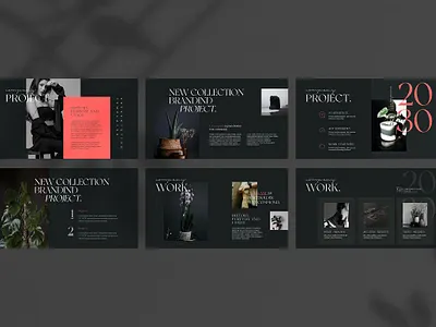 Agency Portfolio PowerPoint Template #9 app branding design graphic design illustration logo typography ui ux vector