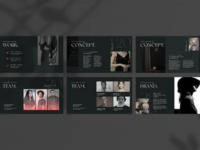 Agency Portfolio PowerPoint Template #10 app branding design graphic design illustration logo typography ui ux vector