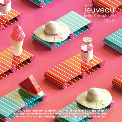 "Jeuveau" Summer 3d animation branding cinema 4d gif illustration loop medical motion graphics summer