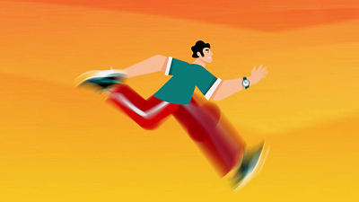 Running 2d after effects animate animation illustration motion graphics running