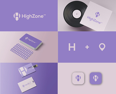 HighZone Logo Design branding custom logo design h hlogo identity illustration lettering location logo logo mark logomark mark modern symbol ui vector zone