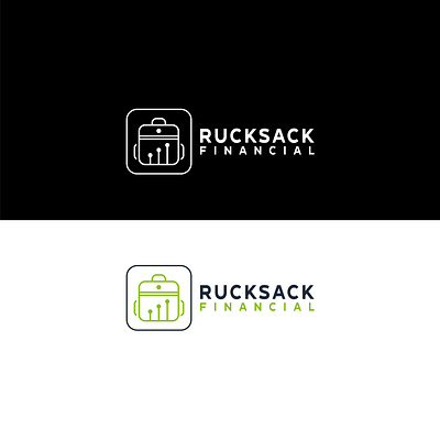 RUCKSACK FINANCIAL LOGO DESIGN accounting logo branding creative financial logo logo minimal new logo rucksack logo symbol logo unique logo