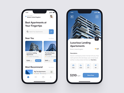 Apartments Rent Mobile App apartment app branding design mobile mobile app rent ui ux