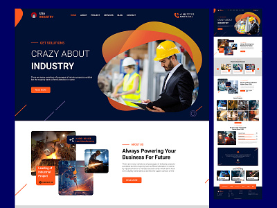 Industry Agency Website UI Design agency appdesign branding graphicdesign industry industry agency landingpage mobiledesign productdesign prototype templatedesign ui design userexperiencedesign userinterfacedesign uxdesign uxresearch visualdesign webdesign wireframes