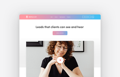 Digital Elder landing page blue design digital design gradient graphic design landing page owl red testimonials typography ui ux website