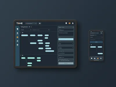 TIIME - Tätigkeiten app time tracking ui ux