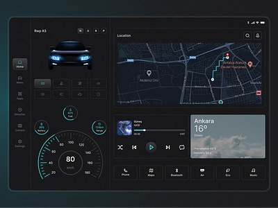Car Interface app automotive car dashboard car ui cardashboard carinterface carui daily ui 34 dailyui034 dashboard interface interfacedesign machine panel