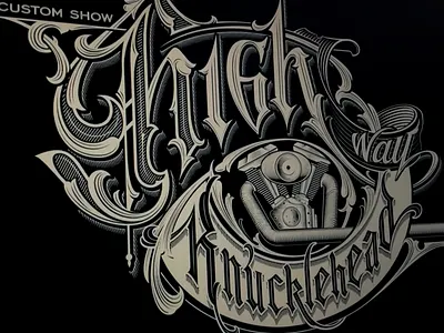 Highway Knucklehead Vector adobeillustrator design detail highway knucklehead lettering logo logotype ornament type typography vector victorian