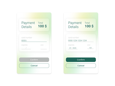 Daily UI #002 – Credit Card Checkout ui