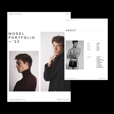 Model Portfolio Layouts design graphic design grid layout model portfolio photography portfolio