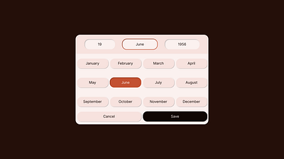 Date Picker 080 calendar dailyui date month picker selector time ui uidesign