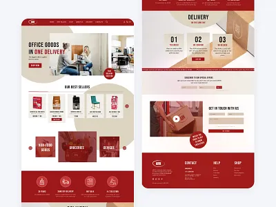 Office Supply Website Store app branding clean design e commerce figma landing landing page logo minimal modern office responsive website store typography ui ux web website workplace