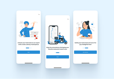 Daily UI 023 - Onboarding app branding daily daily ui dailyui dailyui23 dailyuichallange design figma food food delivery graphic design illustration illustrator onboarding onboarding ui online shopping resturant ui uiux